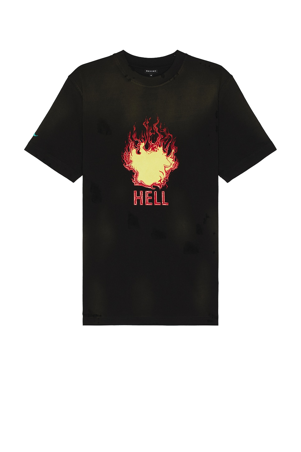 Image 1 of BOTTER Hell T-Shirt in Black Orange Sunfading