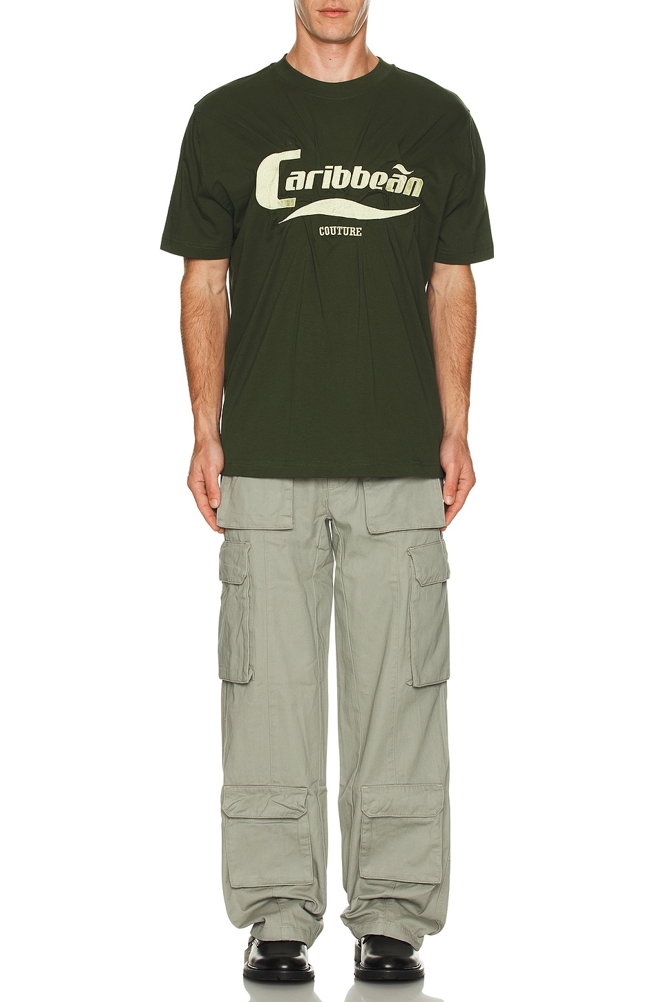 Image 1 of BOTTER Caribbean Wrinkle T-Shirt in Seaweed Green