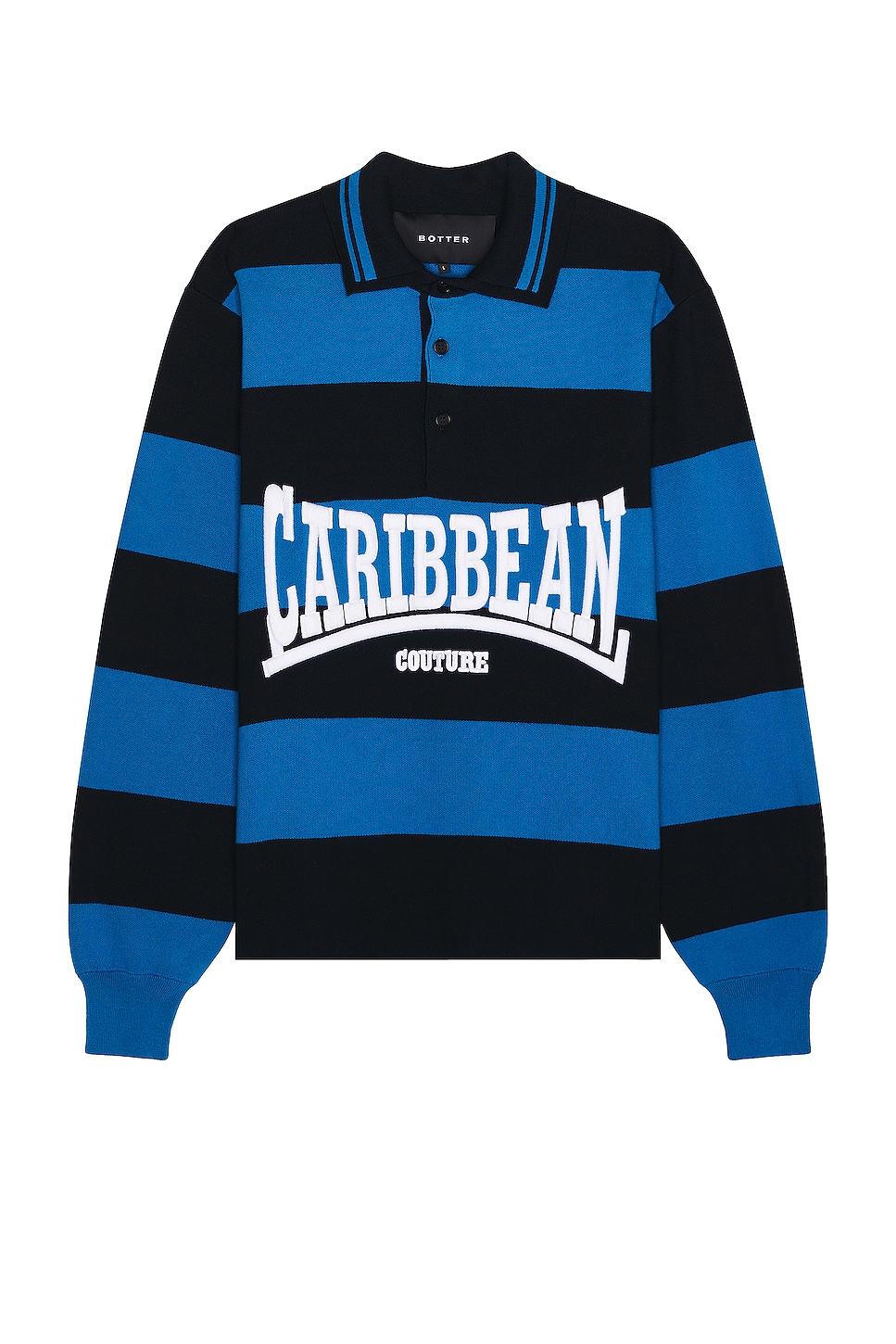 Image 1 of BOTTER Caribbean Couture Polo in Blue Dark Navy Stripe