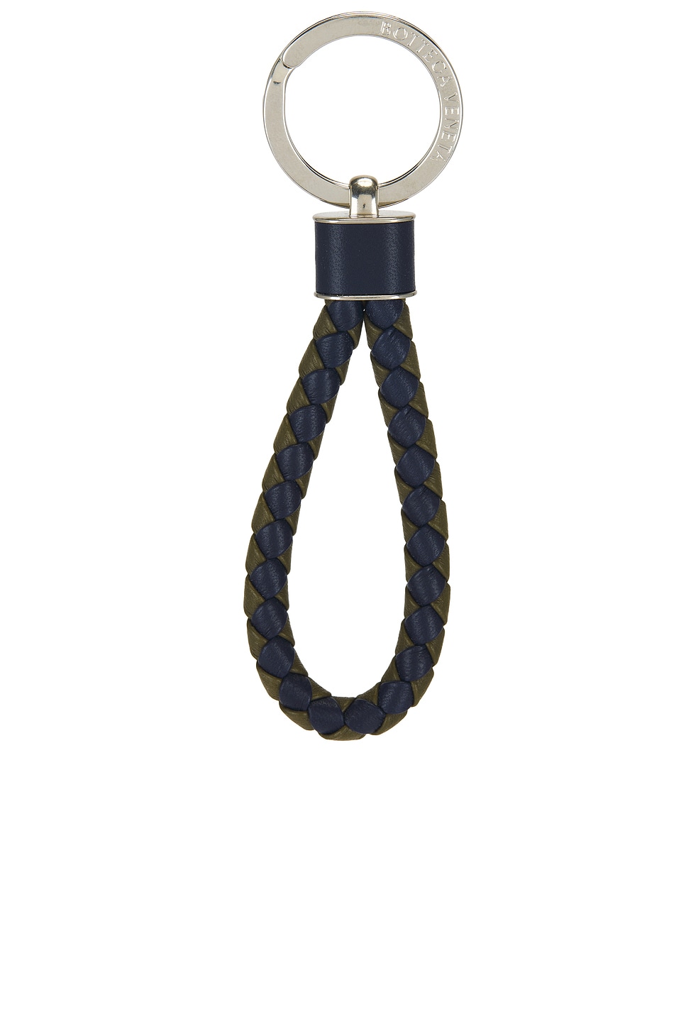 Bottega Veneta Braided Leather Loop Keychain