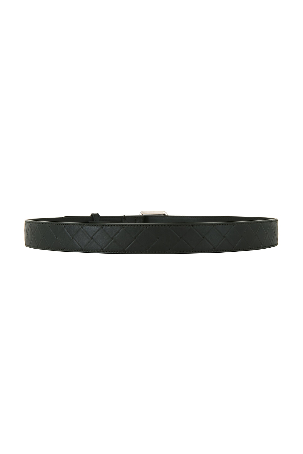 Bottega Veneta Intrecciato Stamp 3.5cm Belt In Black