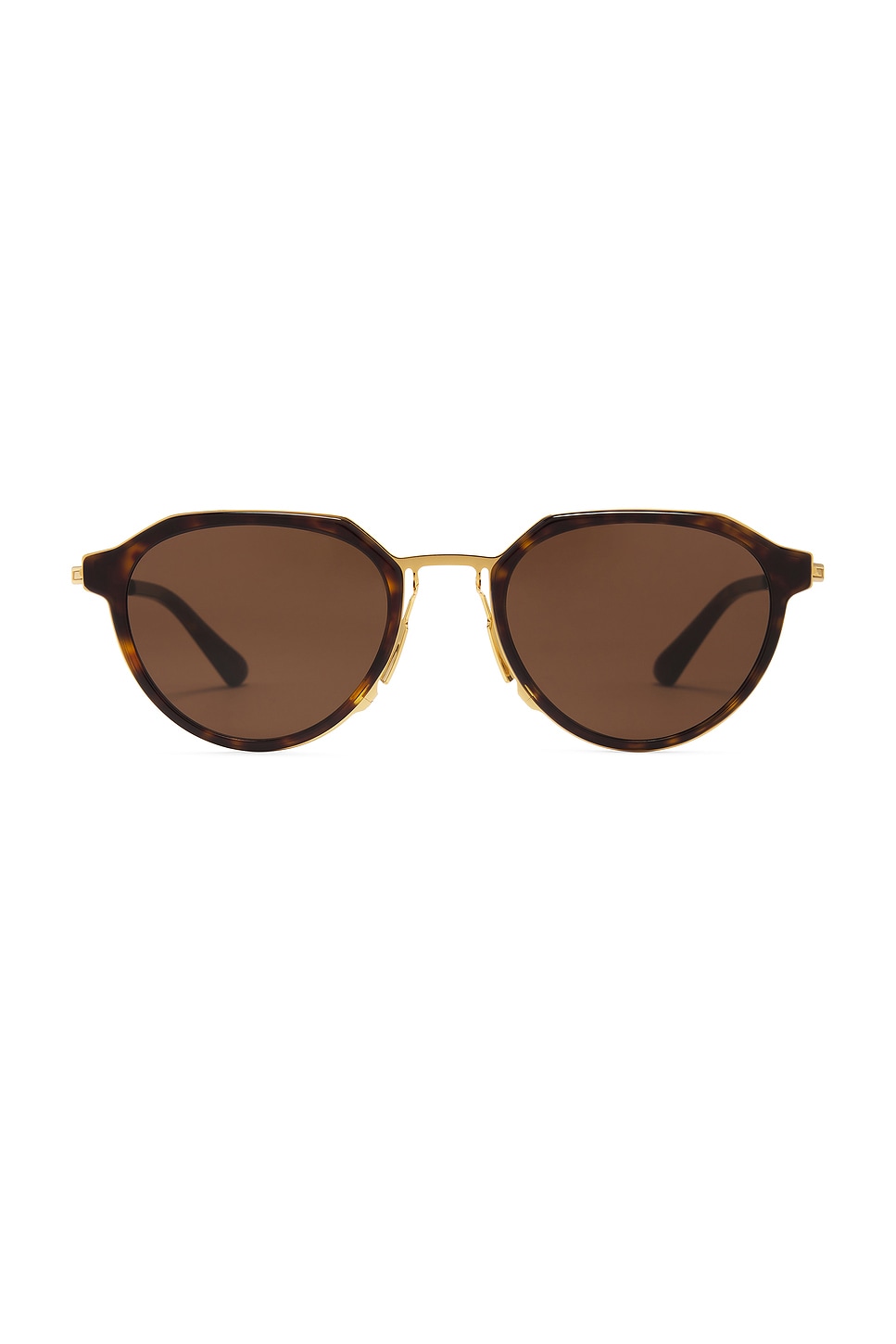 Thin Triangle Sunglasses in Brown