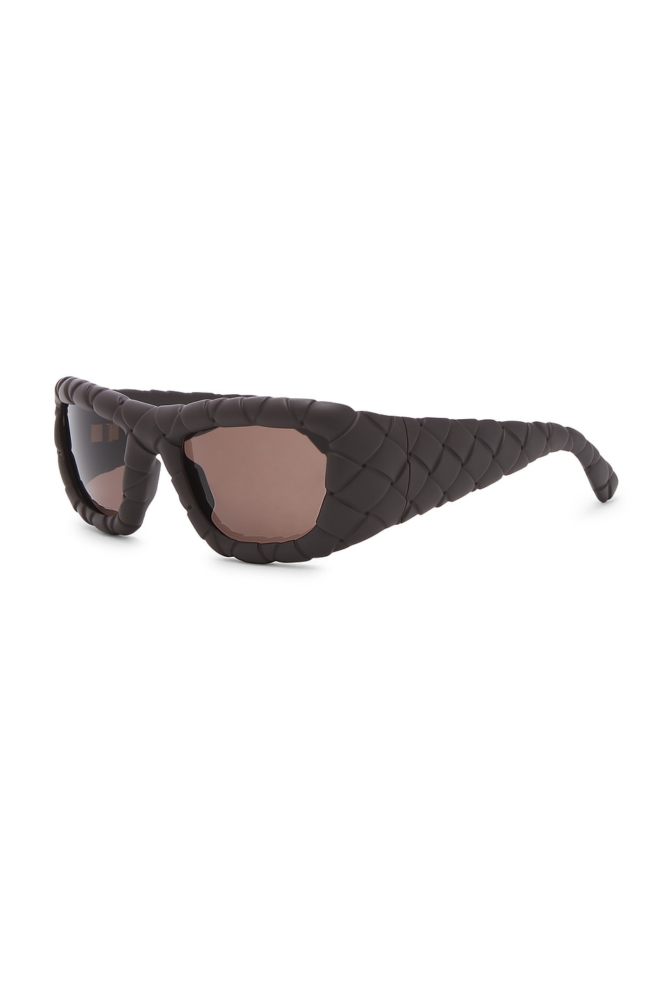 Bottega Veneta Intrecciato Sunglasses In Brown