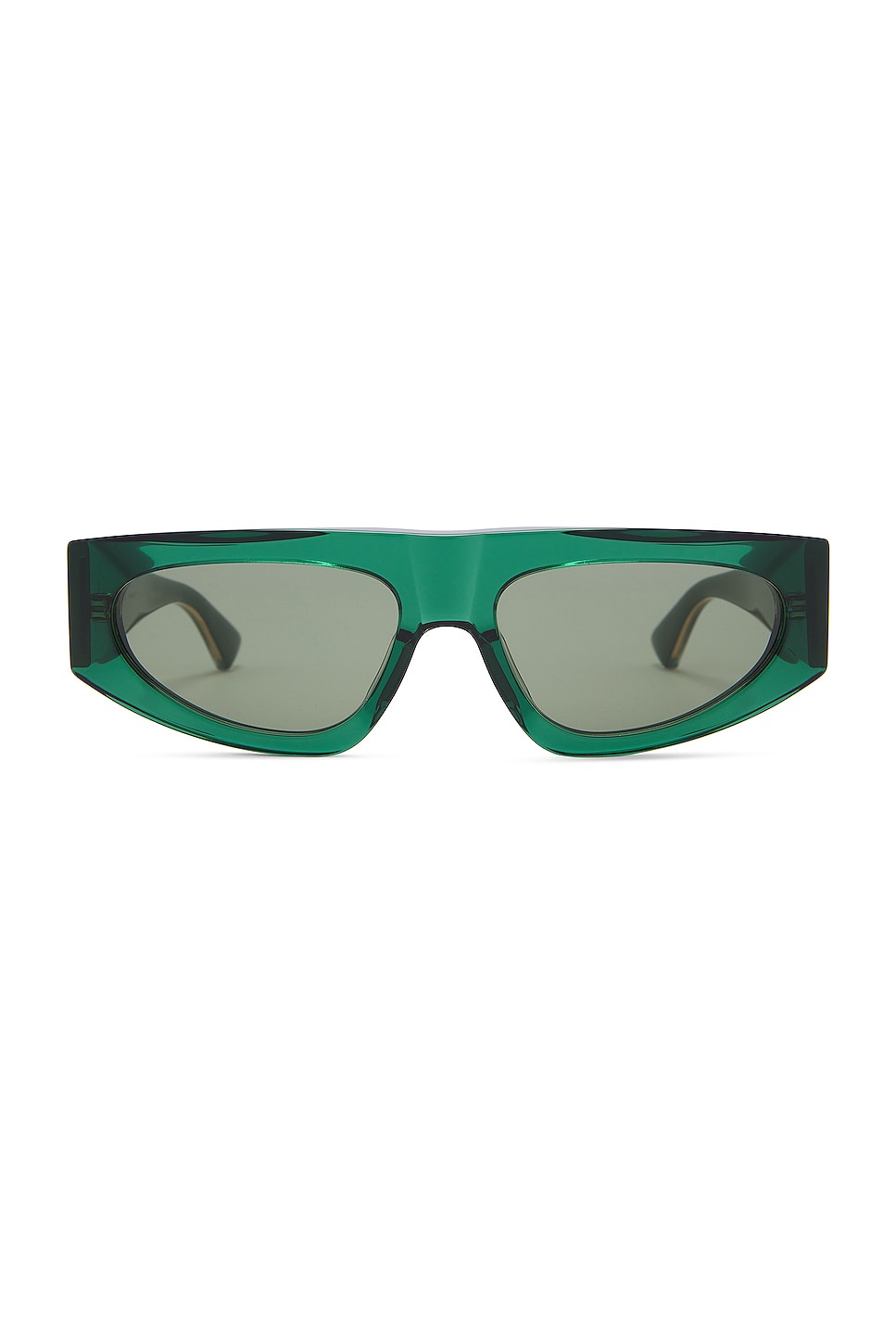 Nude Triangle Sunglasses in Green