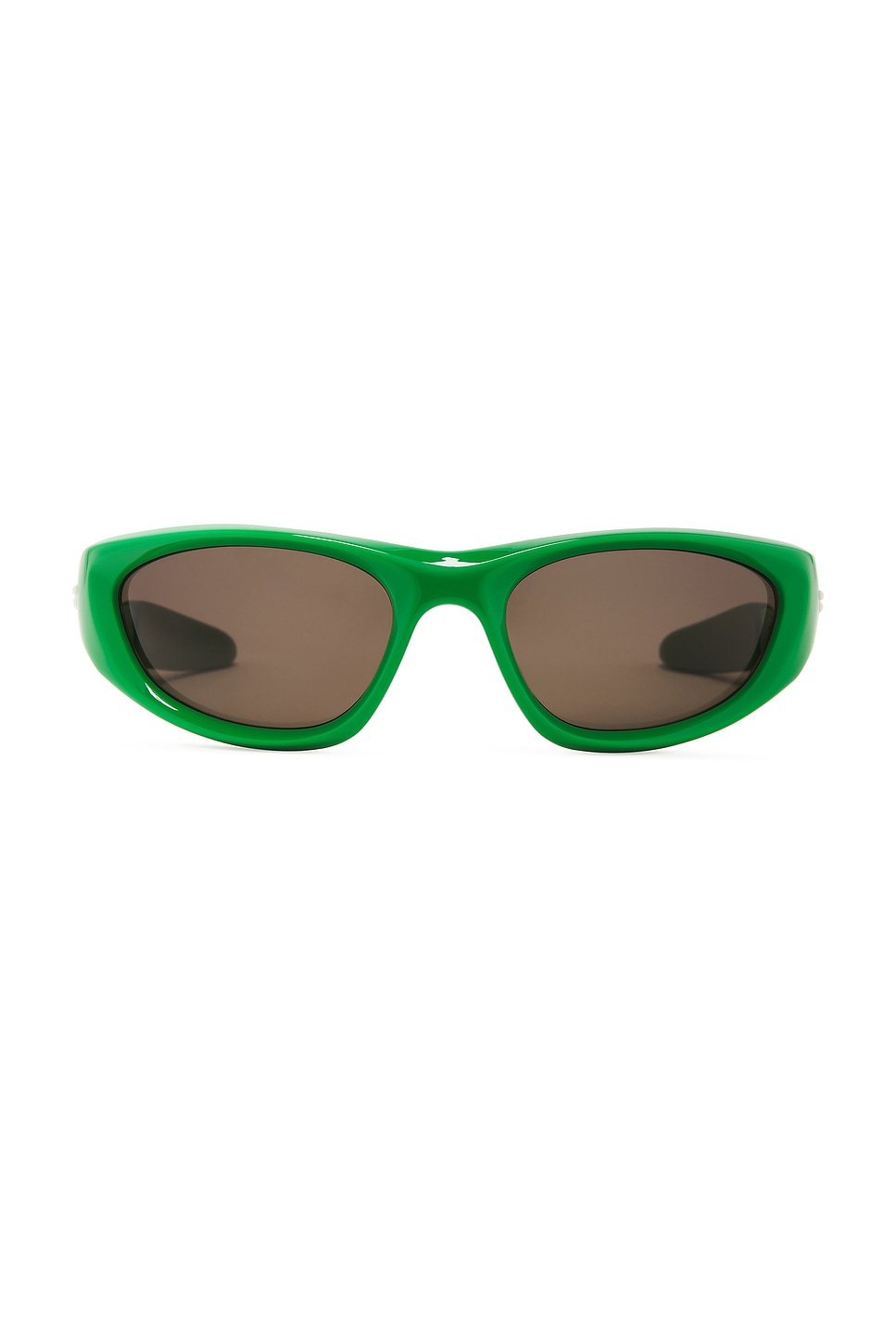 Mixed Materials Sunglasses in Green