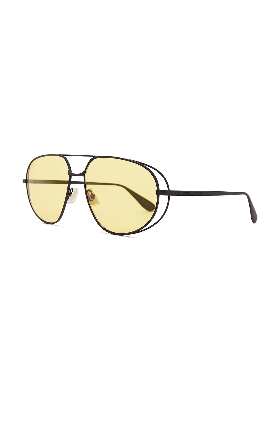 Shop Bottega Veneta Bv1344s Sunglasses In Black & Yellow