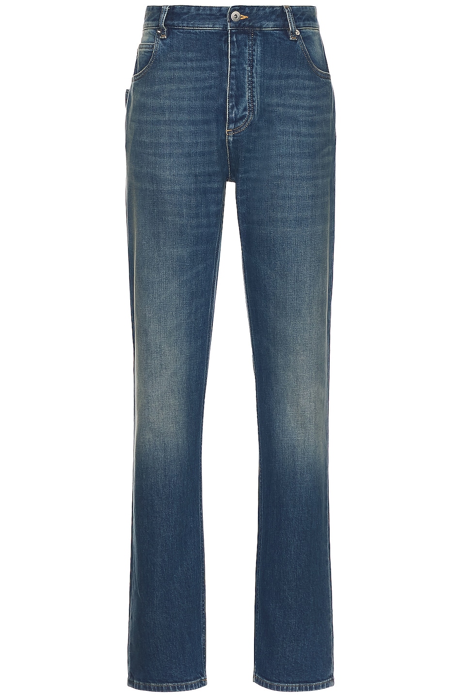 Image 1 of Bottega Veneta Medium Slim Denim Jeans in Mid Blue