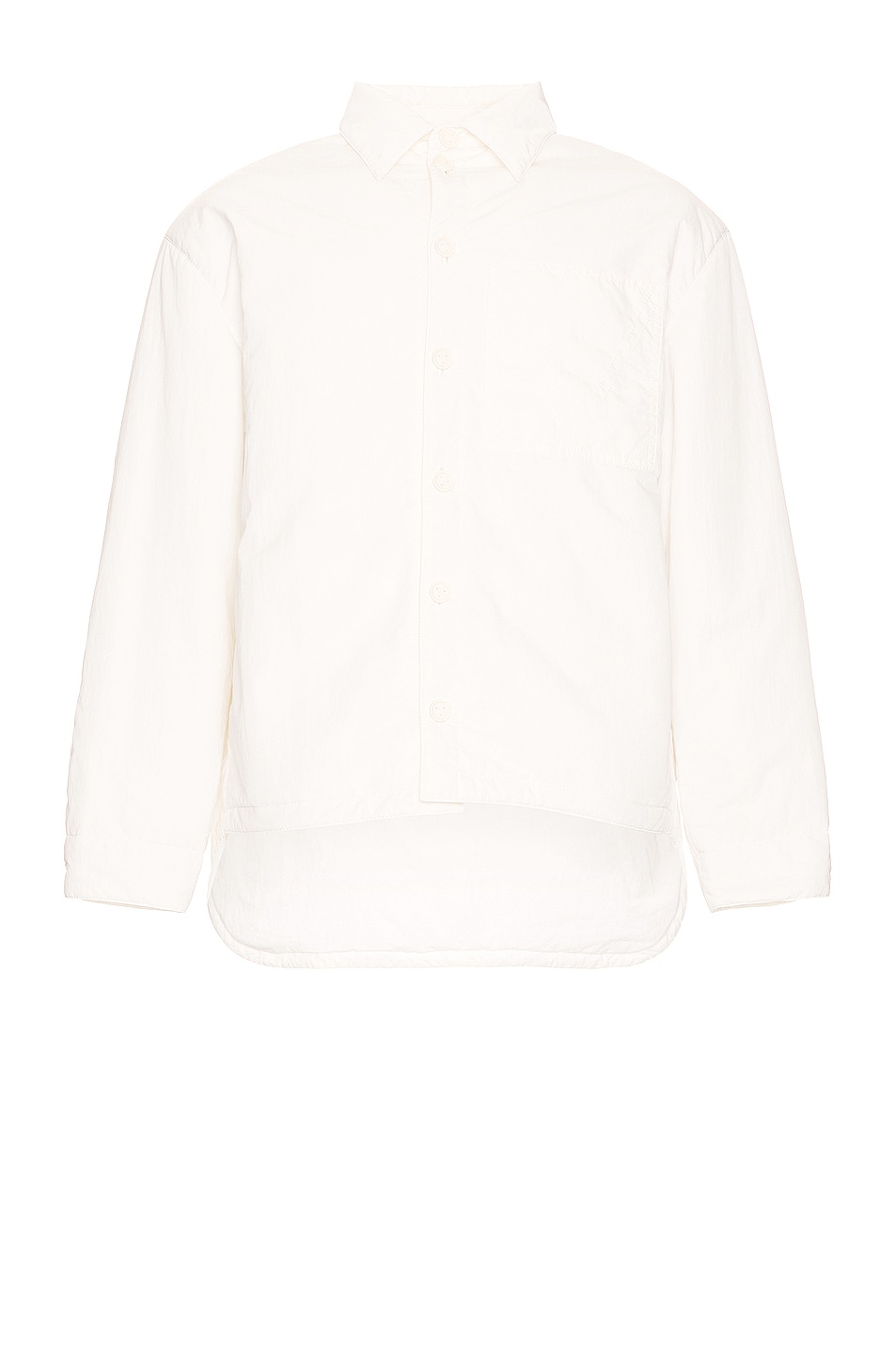Image 1 of Bottega Veneta V Pocket Overshirt Jacket in Chalk