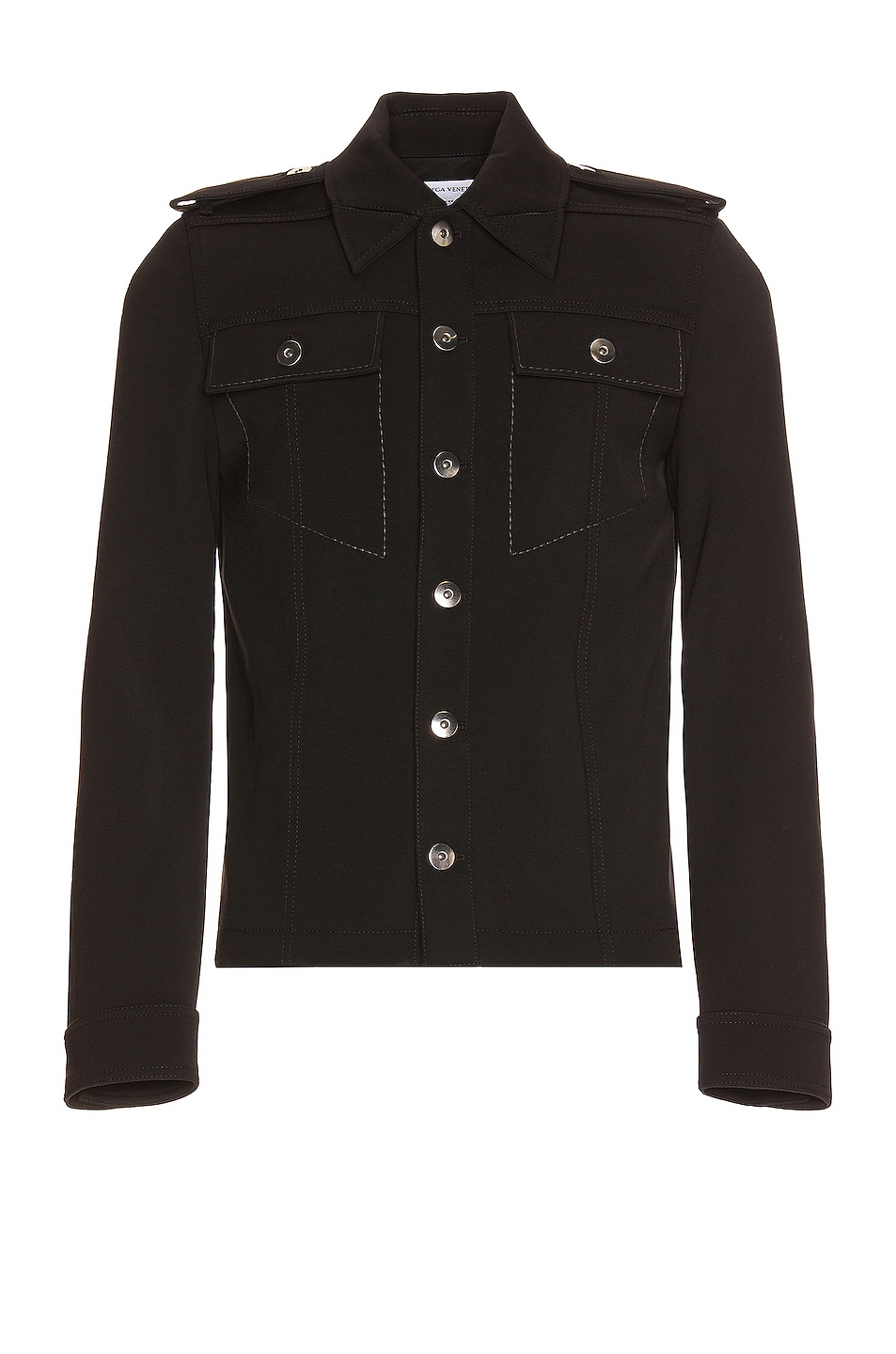 Image 1 of Bottega Veneta Double Cavalry Wool Jacket in Black