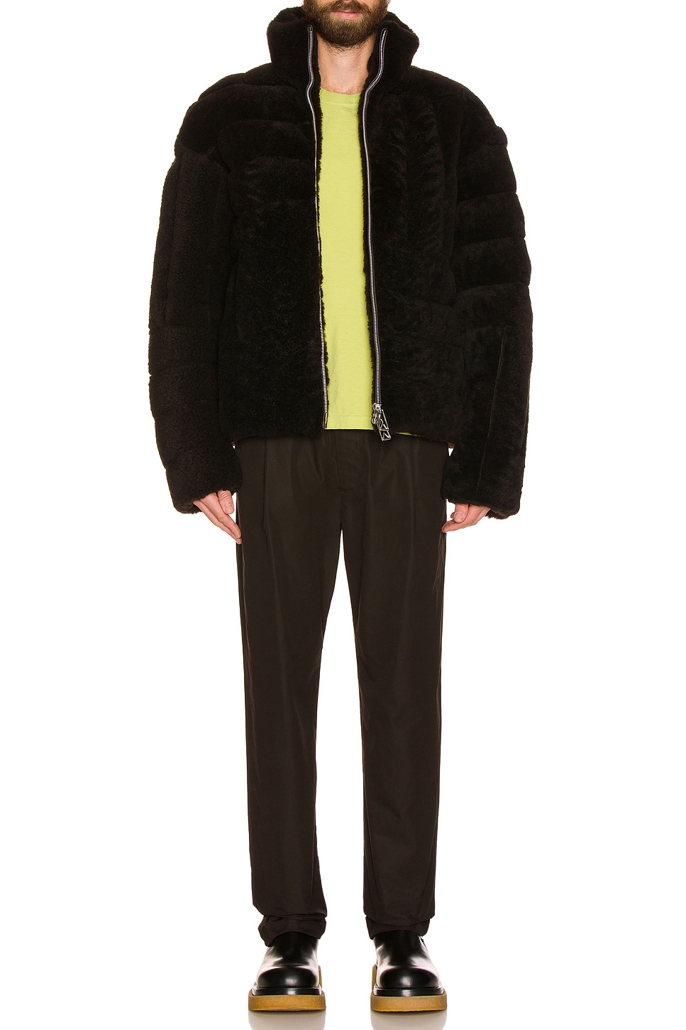 Image 1 of Bottega Veneta Teddy Shearling Blouson in Fondant