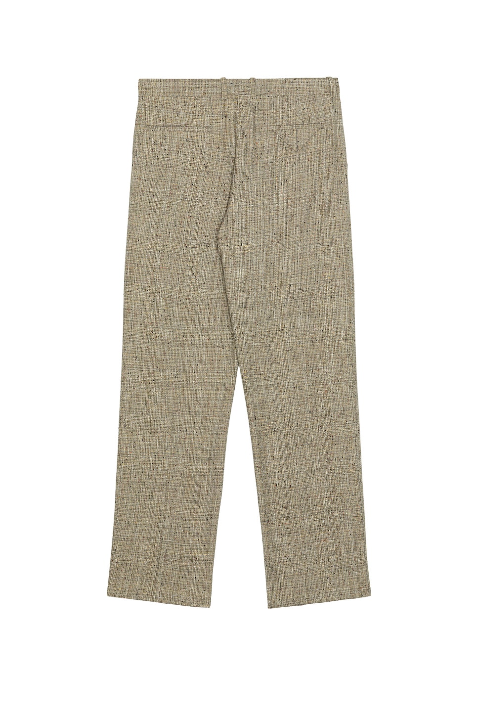 Bottega Veneta Multi Colour Fleck Viscose Straight Trousers In Brown