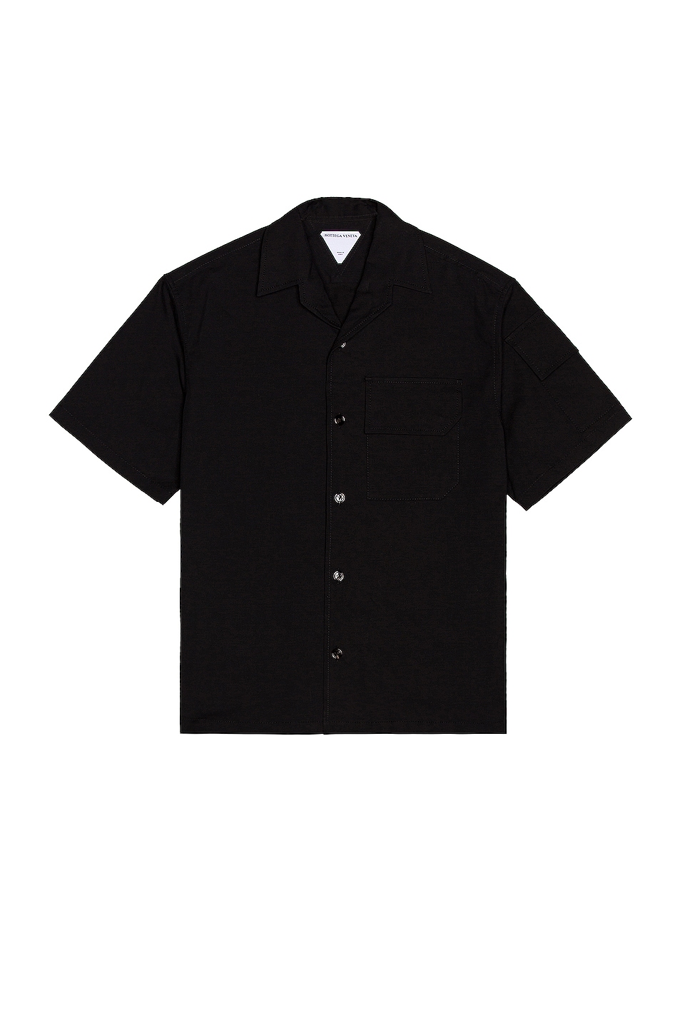 Image 1 of Bottega Veneta Light Cotton Canvas Stretch Shirt in Black