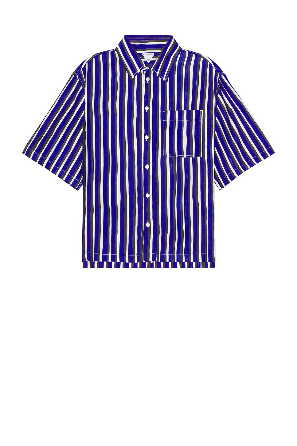 Image 1 of Bottega Veneta Hand Drawn Stripe Shirt in Blue & Black