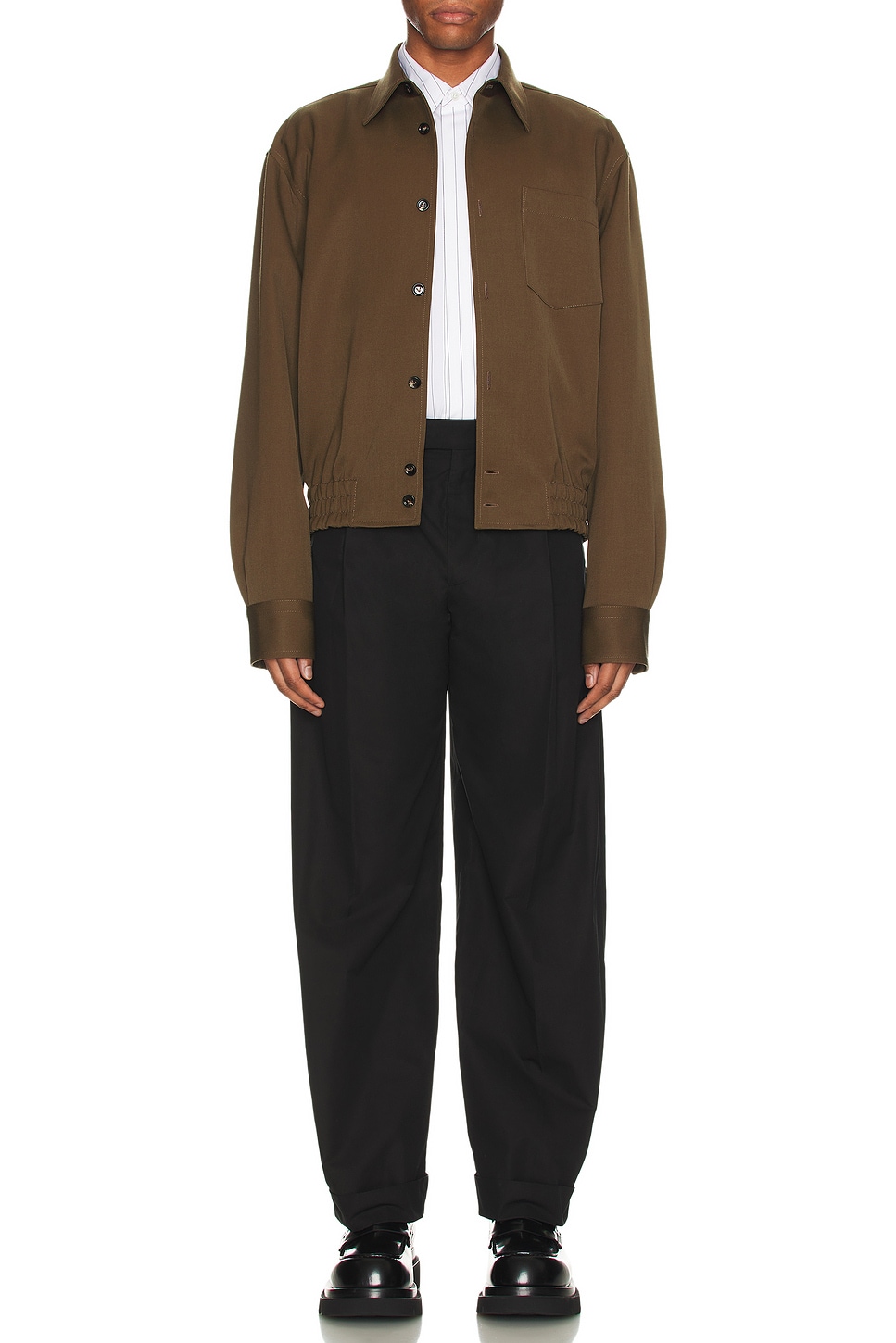 Image 1 of Bottega Veneta Sartorial Grain De Poudre Shirt in Liana