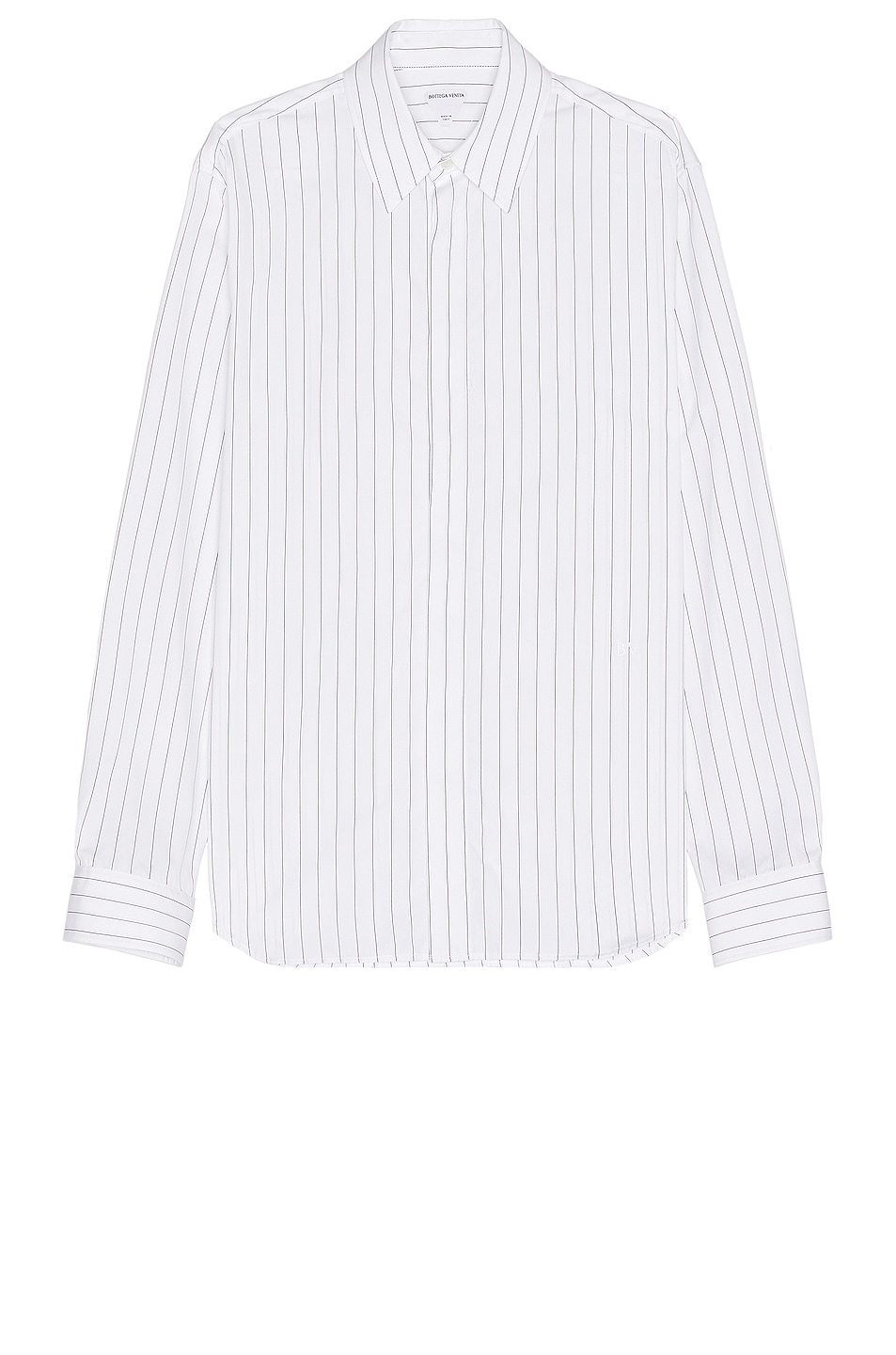 Image 1 of Bottega Veneta Fine Pinstripe Shirt in White & Black
