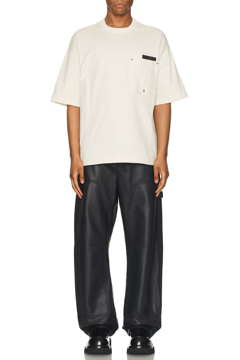 Image 1 of Bottega Veneta Heavy Japanese Jersey T-Shirt in Soap