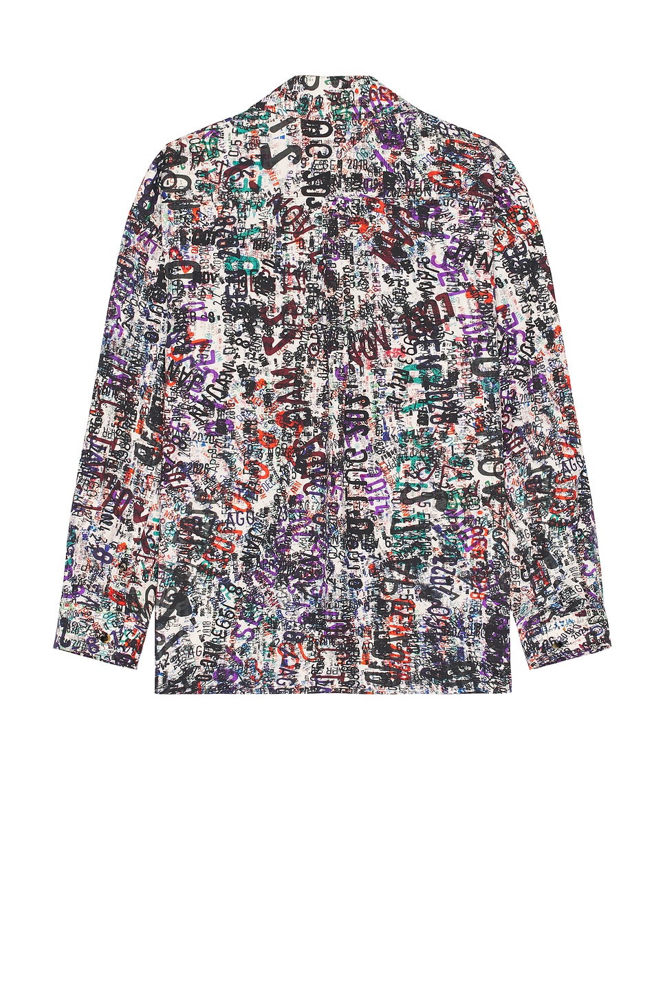 Shop Bottega Veneta Wool Memory Print Shirt In Chalk & Multicolor