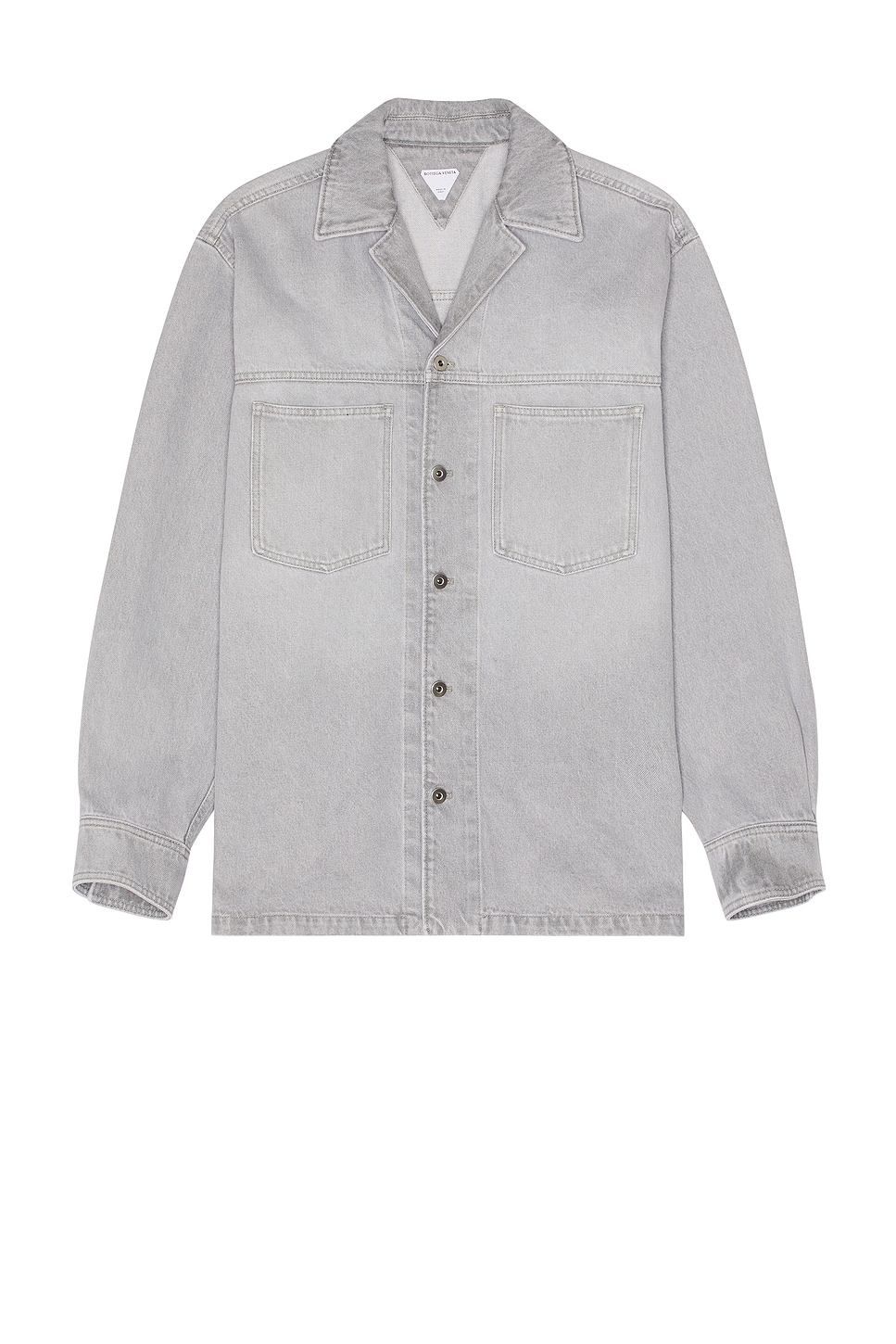 Image 1 of Bottega Veneta Washed Denim Shirt in Light Grey