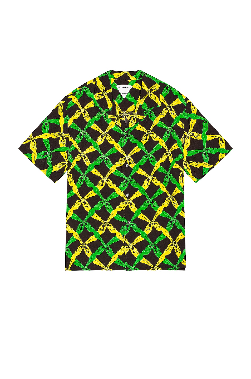 Image 1 of Bottega Veneta Printed Shirt in Grass & Yellow