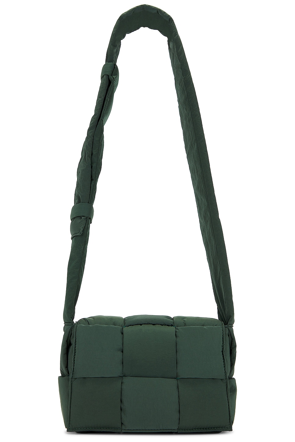 Intrecciato Light Paper Borsa in Dark Green