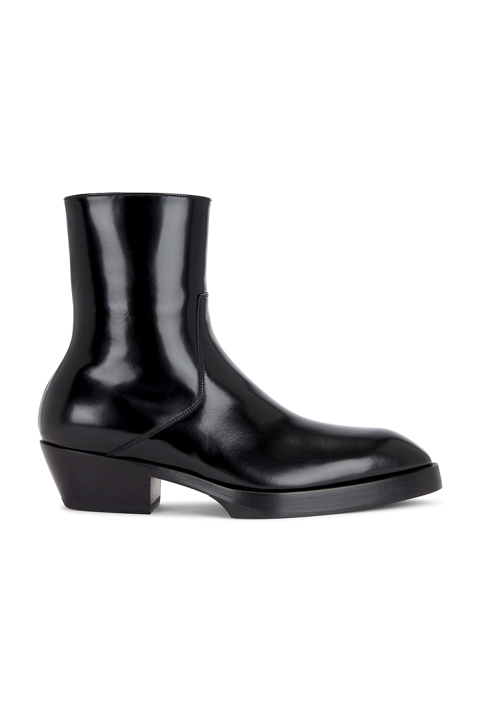 Dalton Zipped Ankle Boot in Black