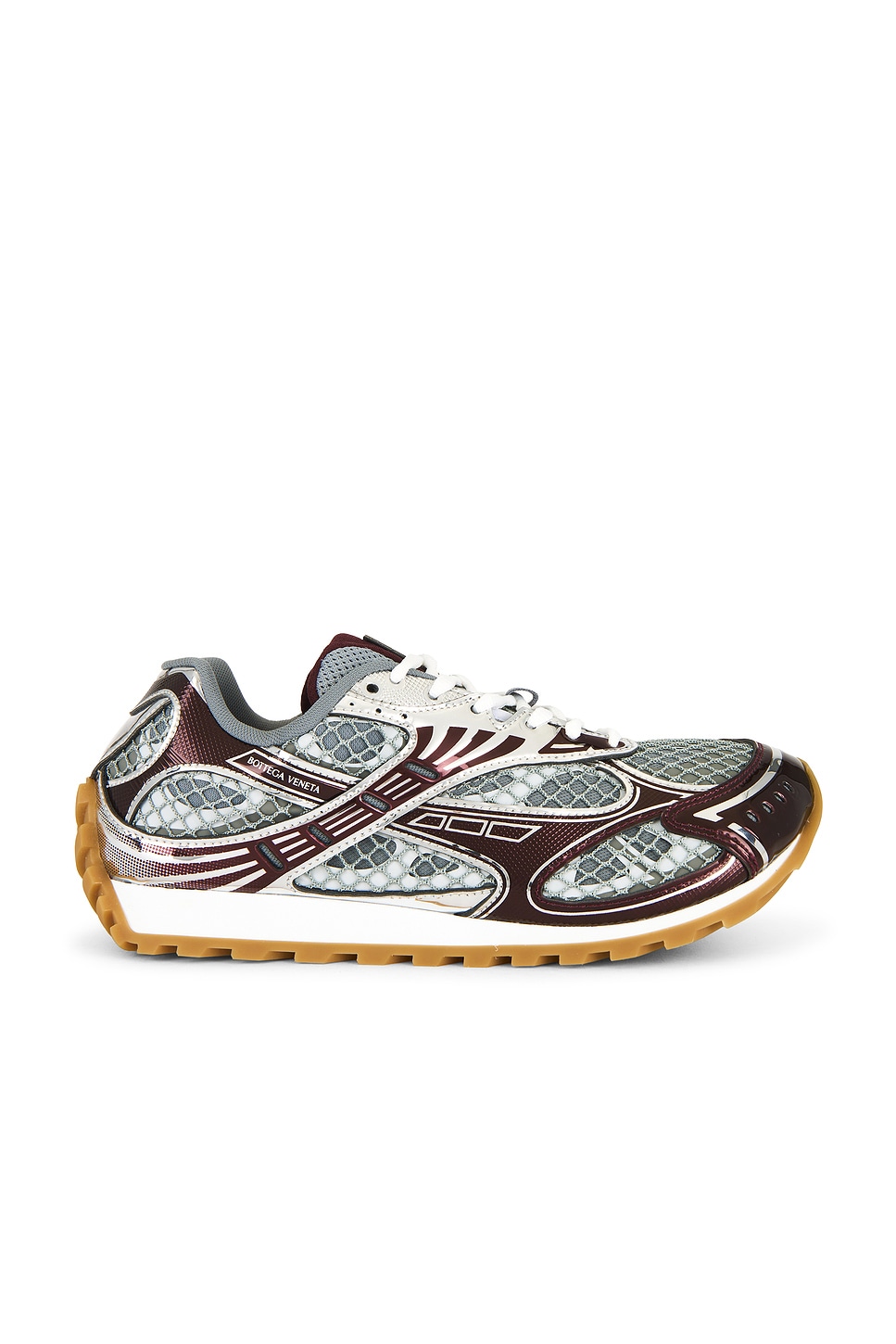 Image 1 of Bottega Veneta Low Top Lace Up Orbit Sneaker in Merlot