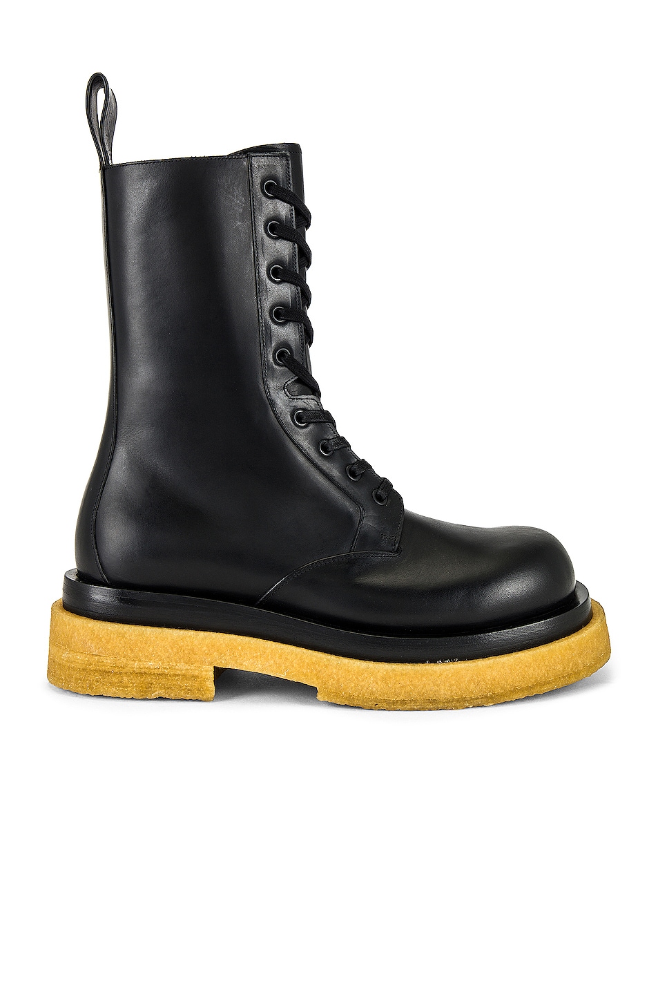 Image 1 of Bottega Veneta Military Calf Lace Up Boot in Black