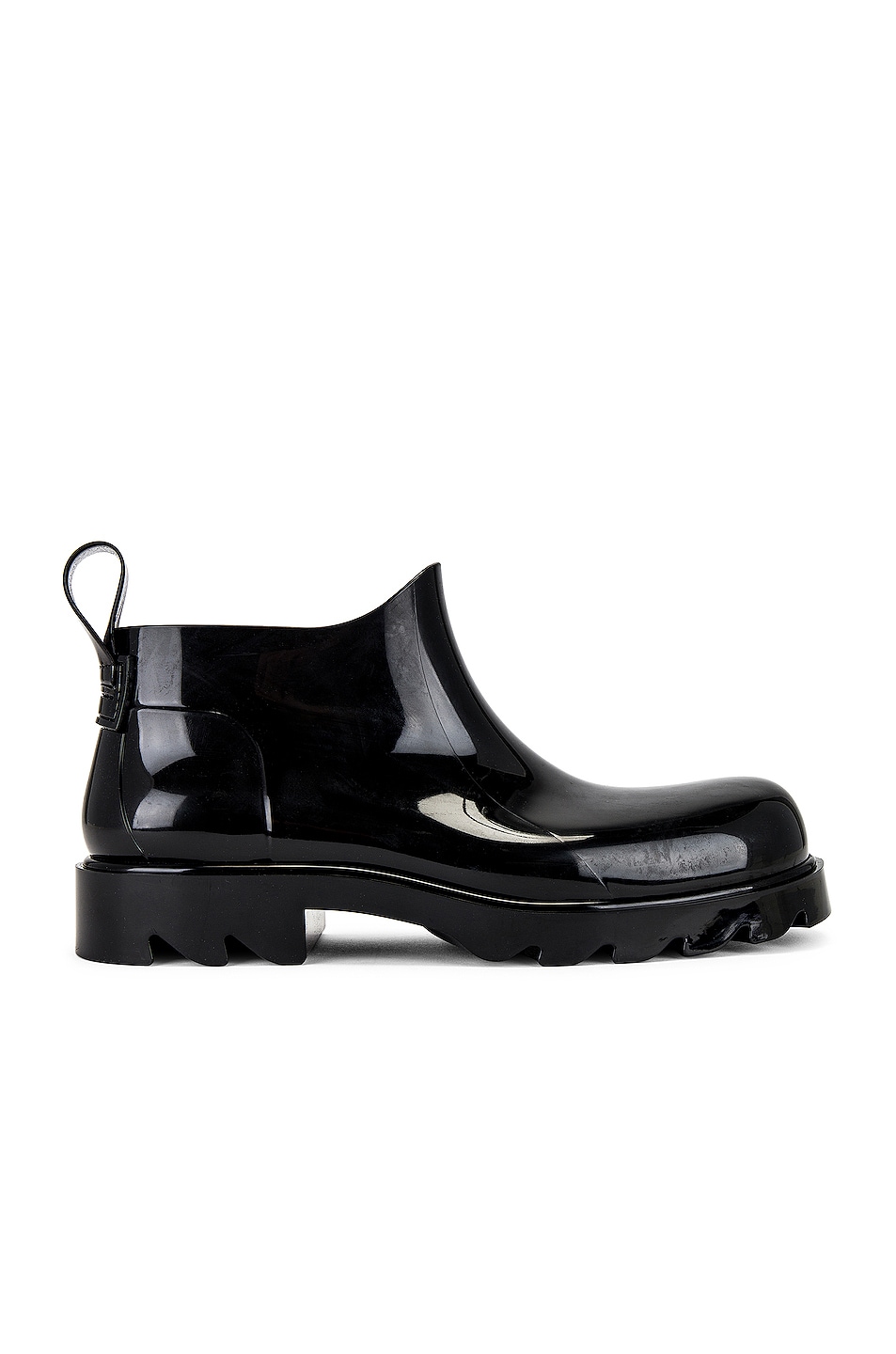 Shiny Rubber Boot in Black