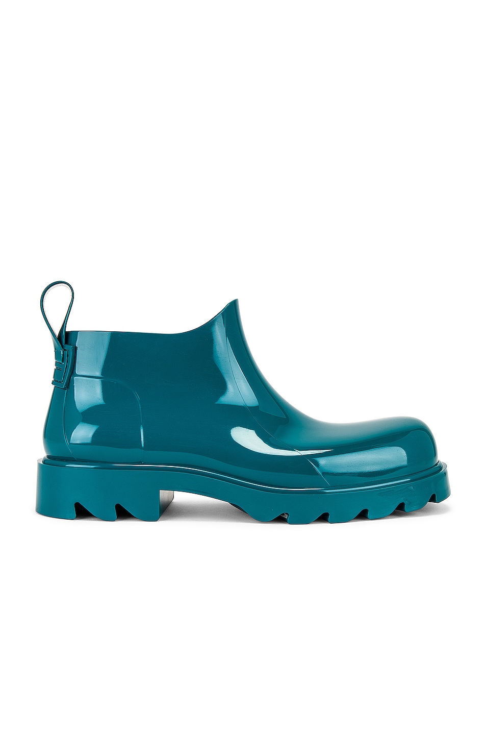 Shiny Rubber Boot in Teal