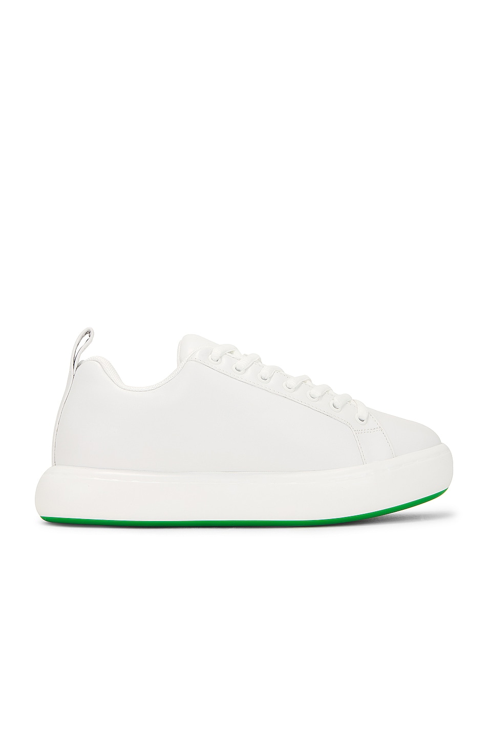 Image 1 of Bottega Veneta Lace Up Sneaker in Optic White & Parakeet