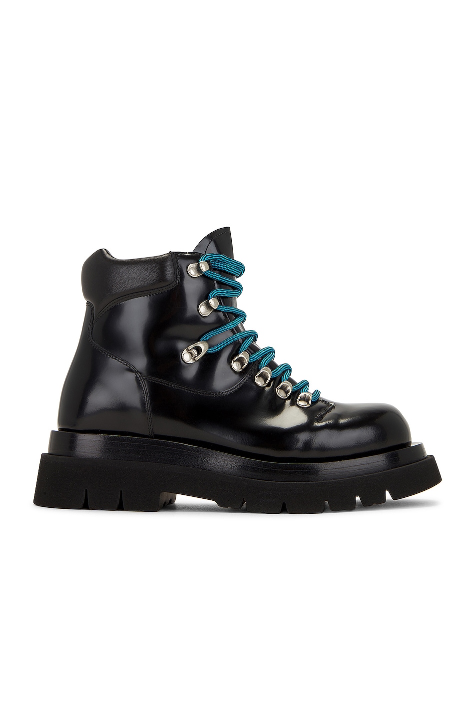 Bottega Veneta Lug Lace-up Ankle Boot in Black | FWRD