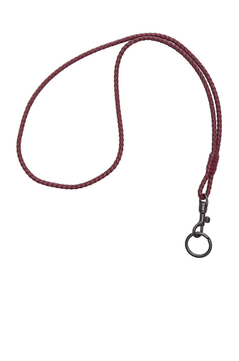 Image 1 of Bottega Veneta Knot Key Ring in Barolo