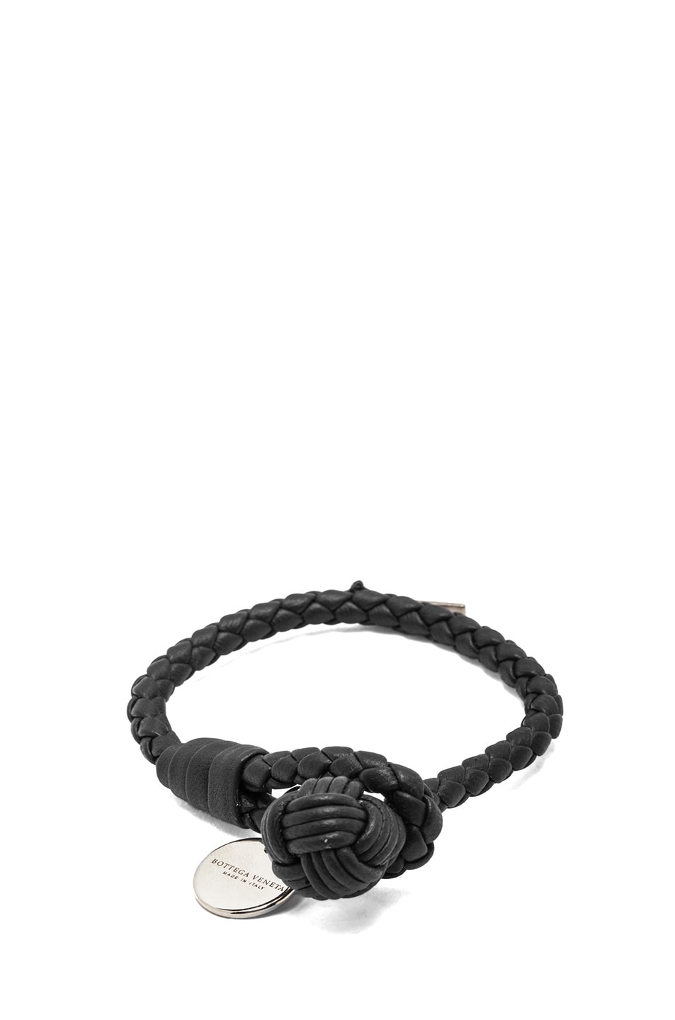 Bottega Veneta Nappa Leather Bracelet in Nero | FWRD