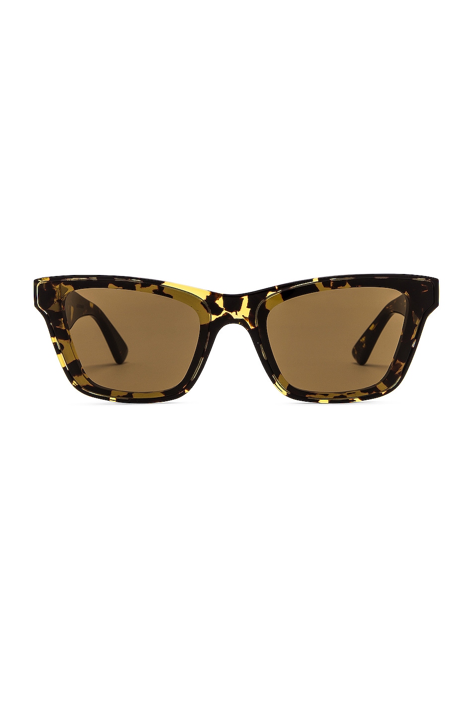 Image 1 of Bottega Veneta Acetate Sunglasses in Shiny Spotted Havana