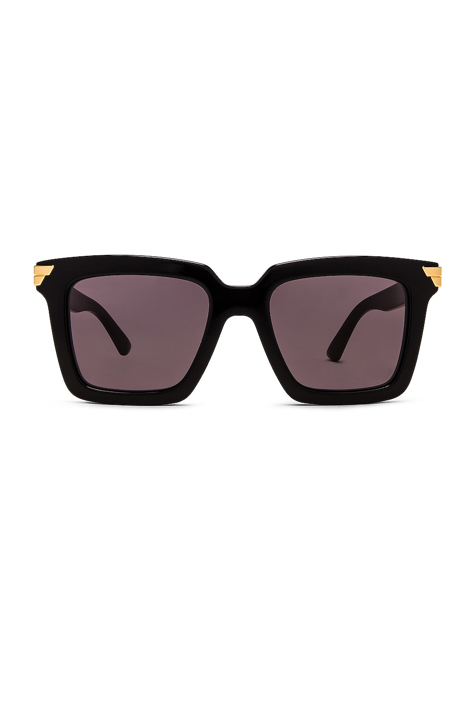 Bold Ribbon Square Sunglasses in Black