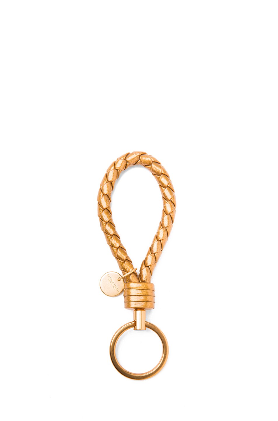 Bottega Veneta Key Ring in Gold Metallic | FWRD