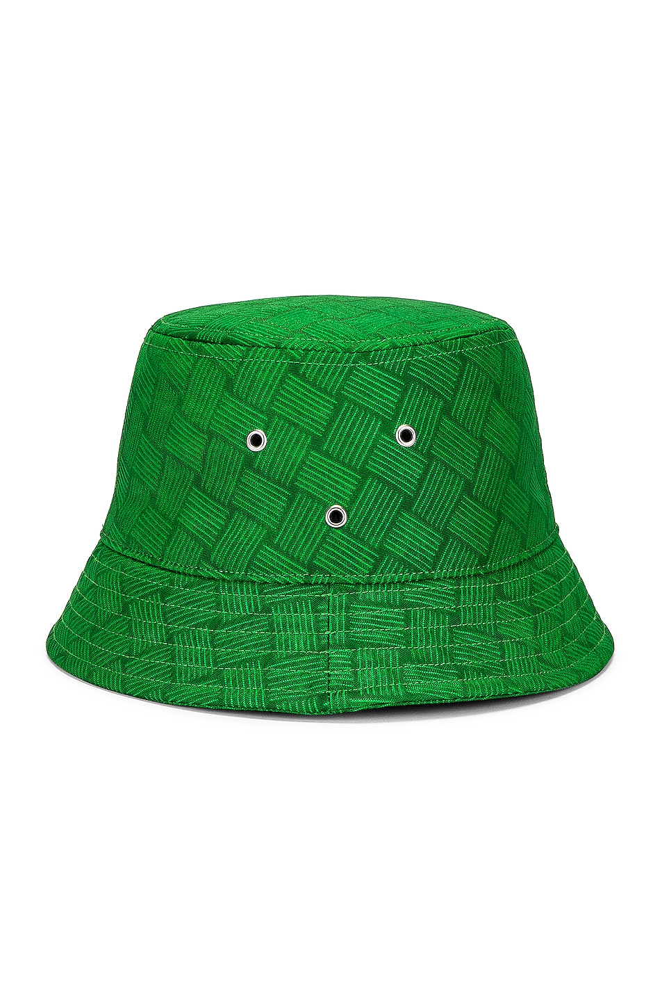 Intreccio Jacquard Nylon Bucket Hat in Green