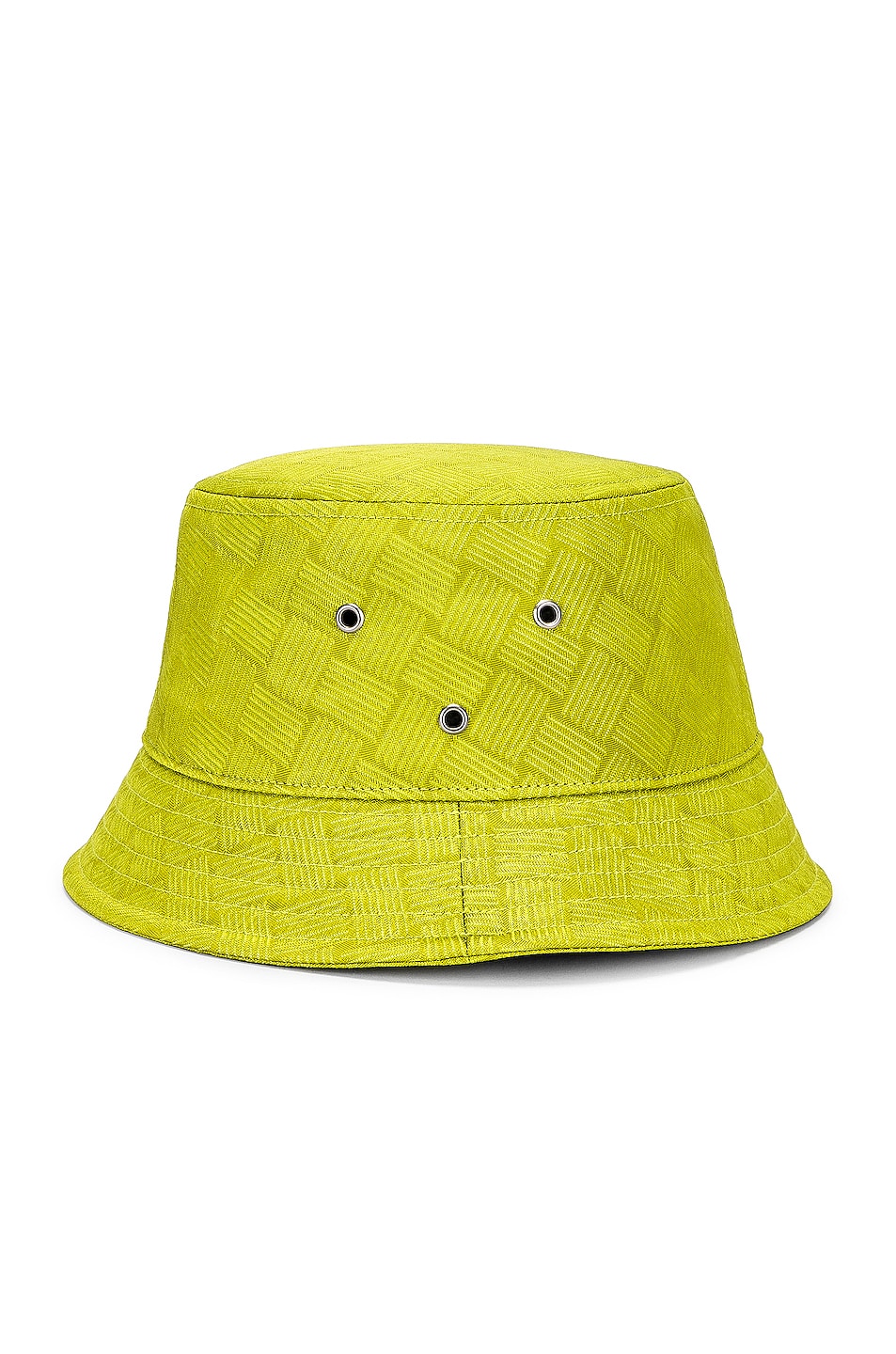 Intreccio Jacquard Nylon Bucket Hat in Yellow