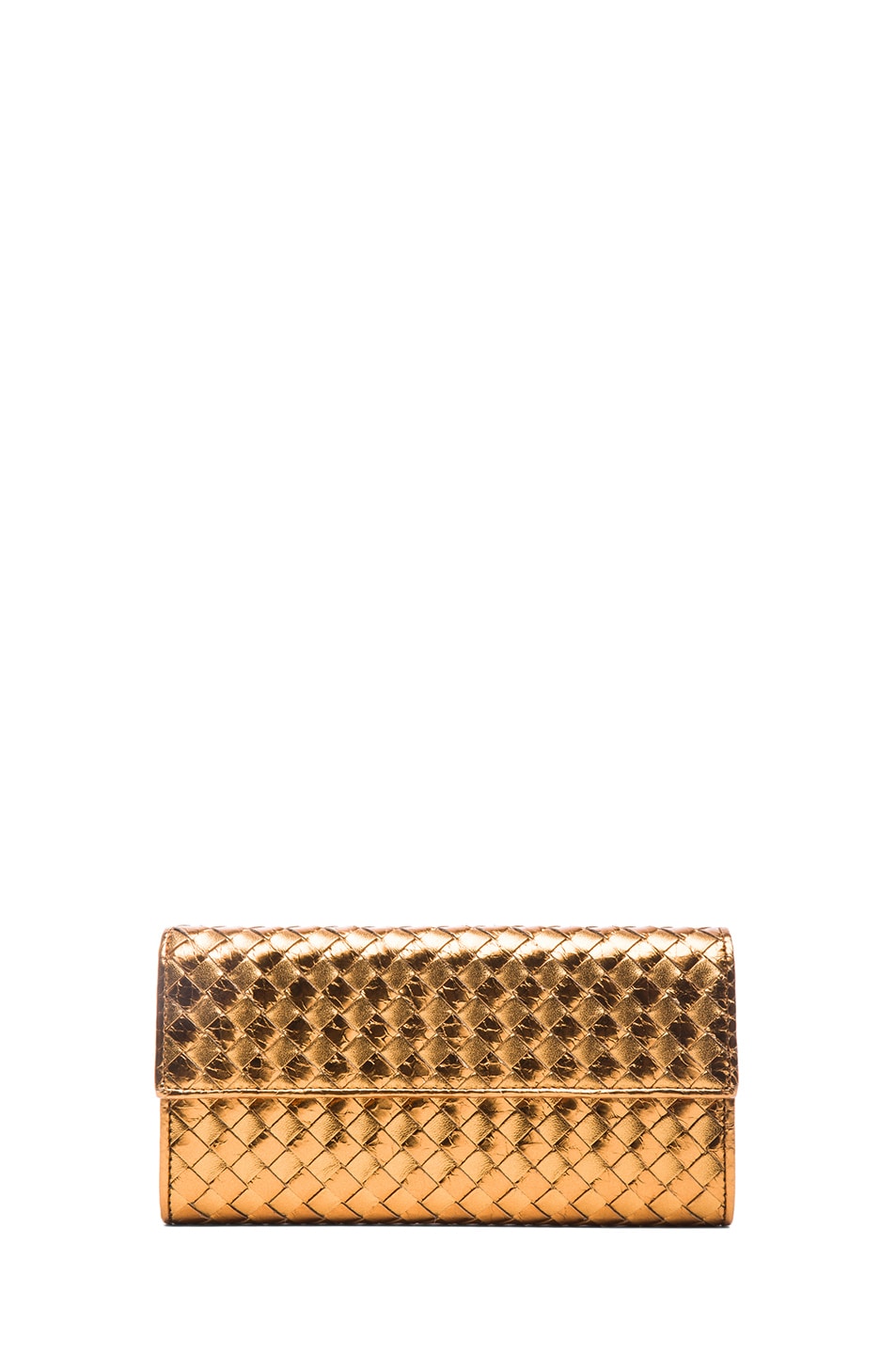 Image 1 of Bottega Veneta Wallet in Gold Metallic