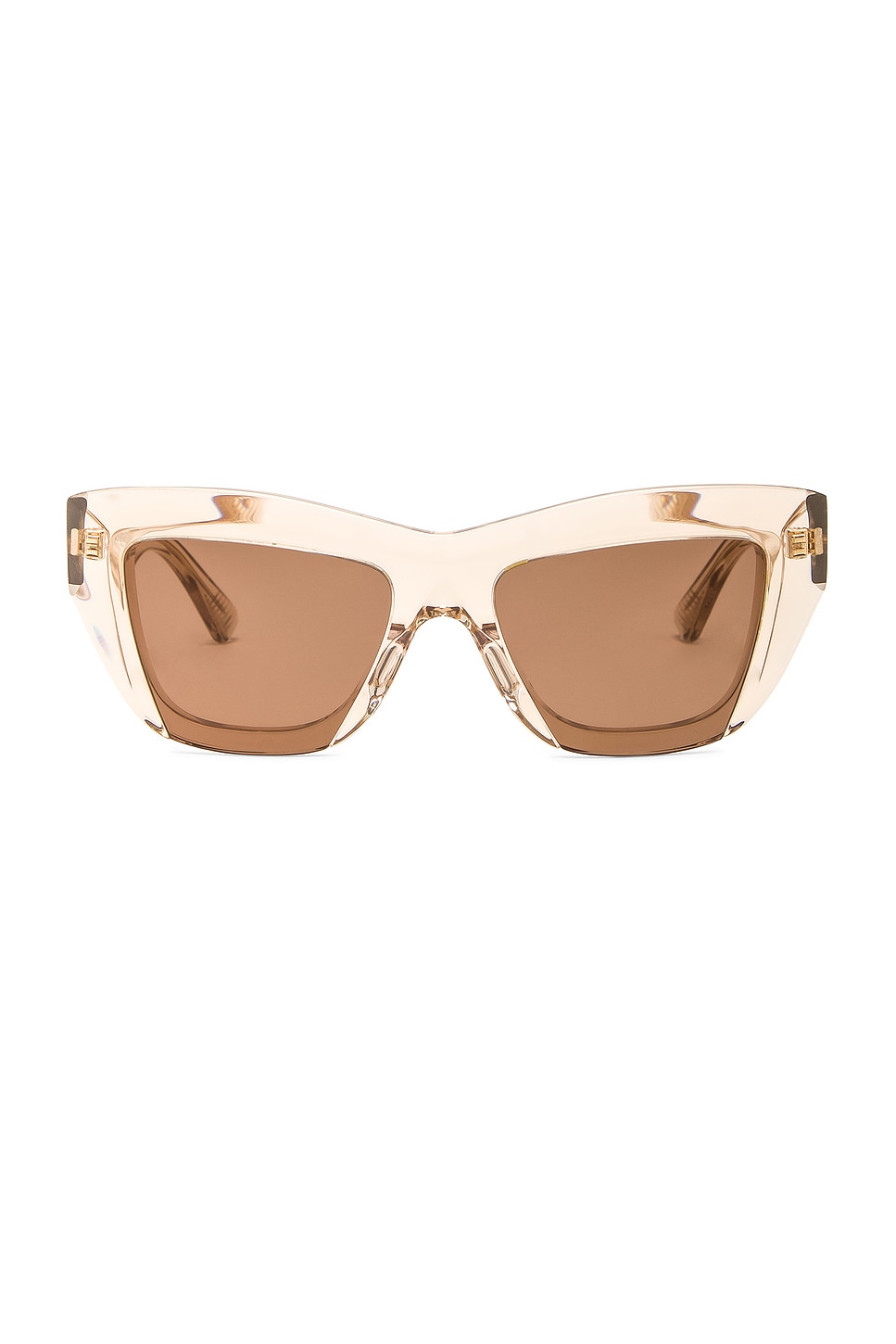 Edgy Square Sunglasses in Nude