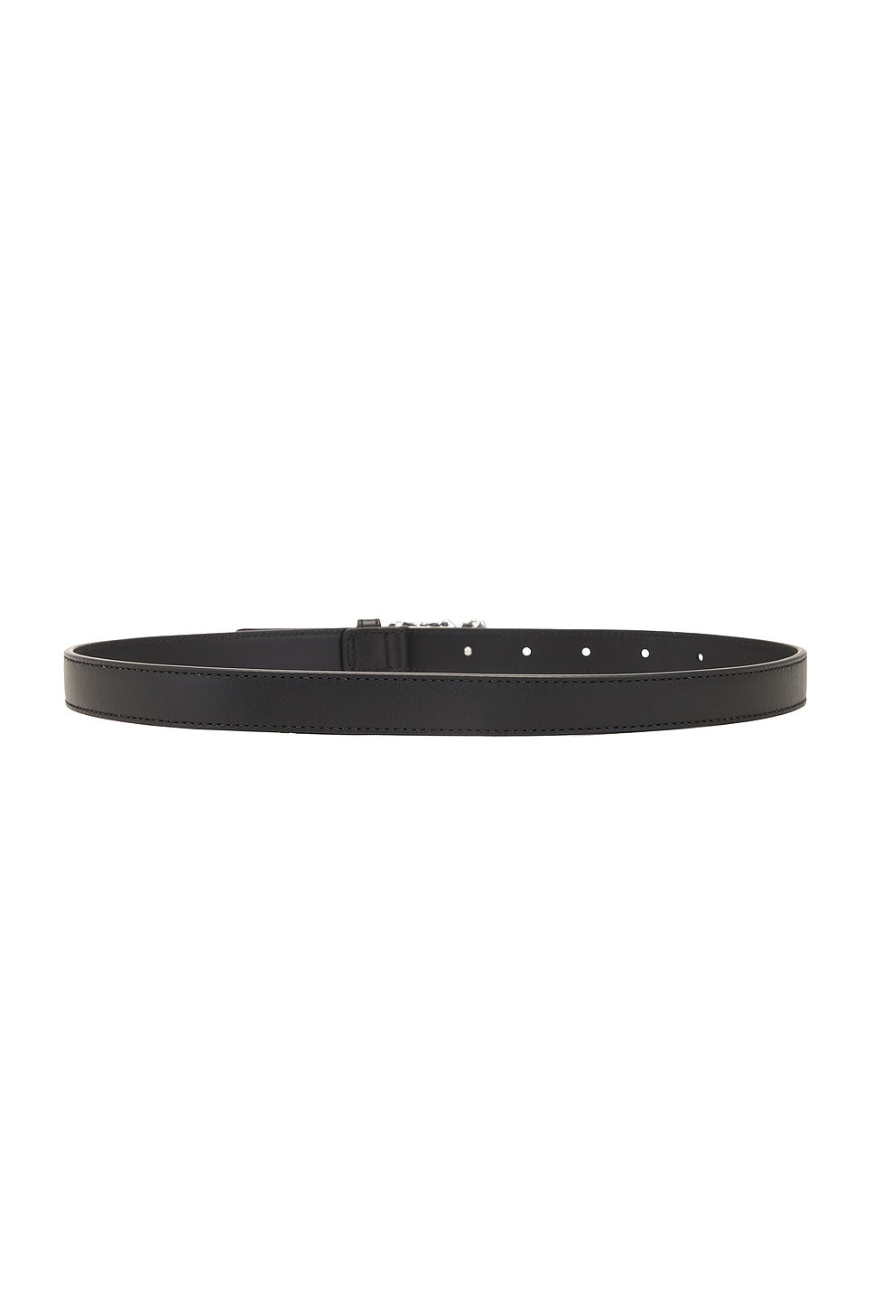 Shop Bottega Veneta Pin Belt In Black & Silver