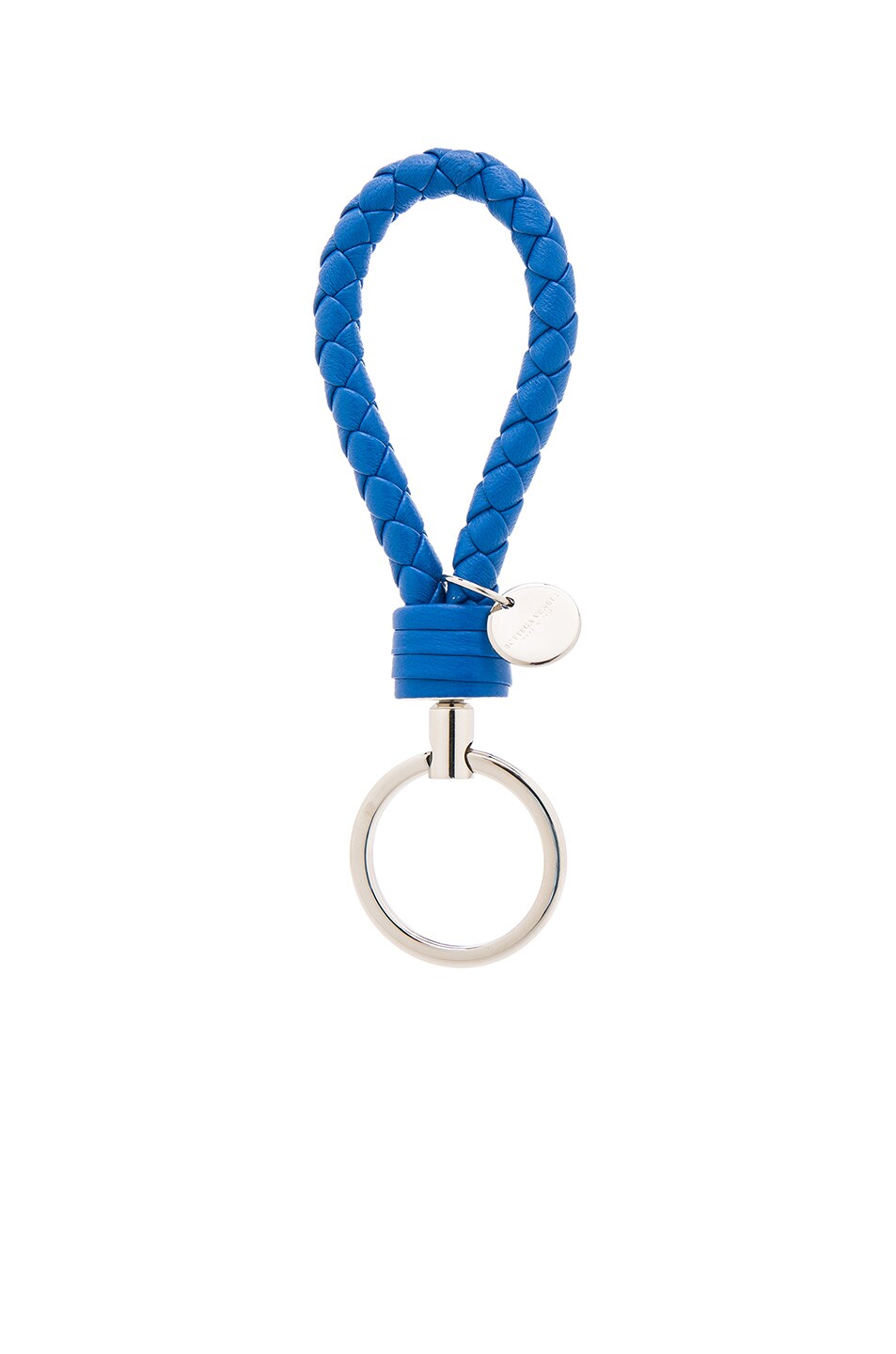 Image 1 of Bottega Veneta Leather Key Ring in Bluette