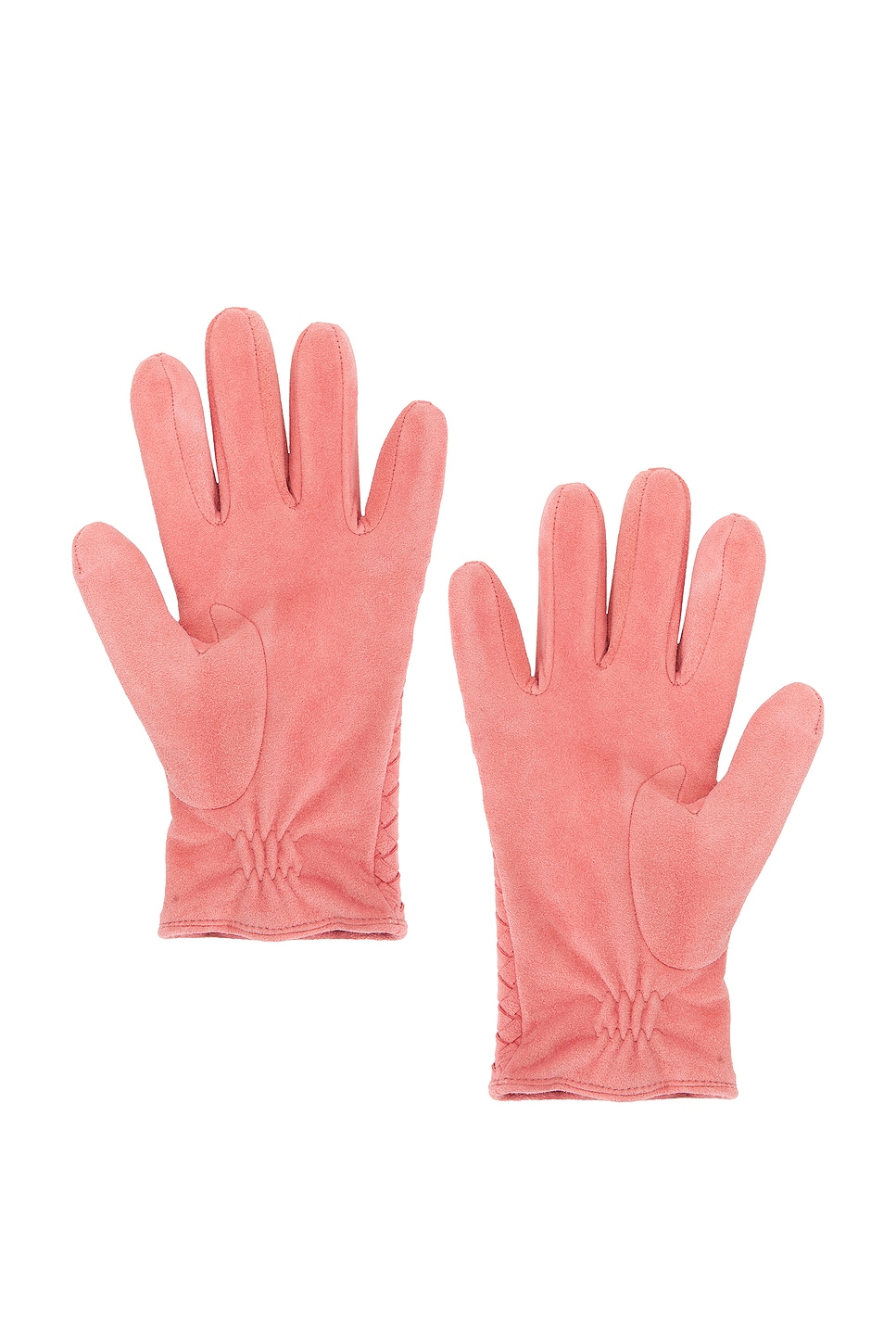 Shop Bottega Veneta Leather Gloves In Cherry Blossom