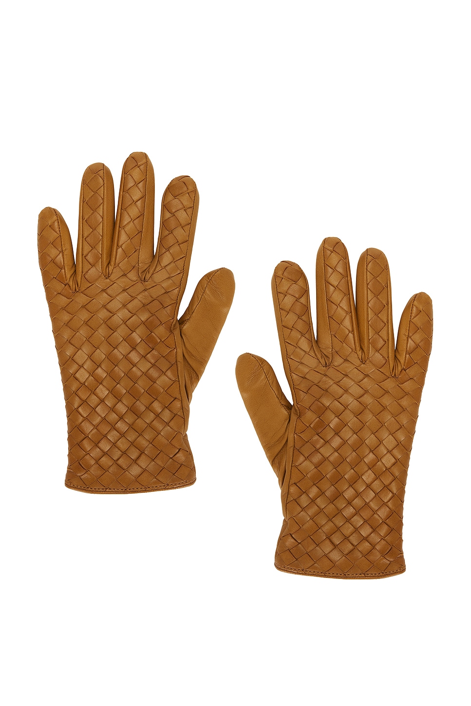 Shop Bottega Veneta Leather Gloves In Acorn