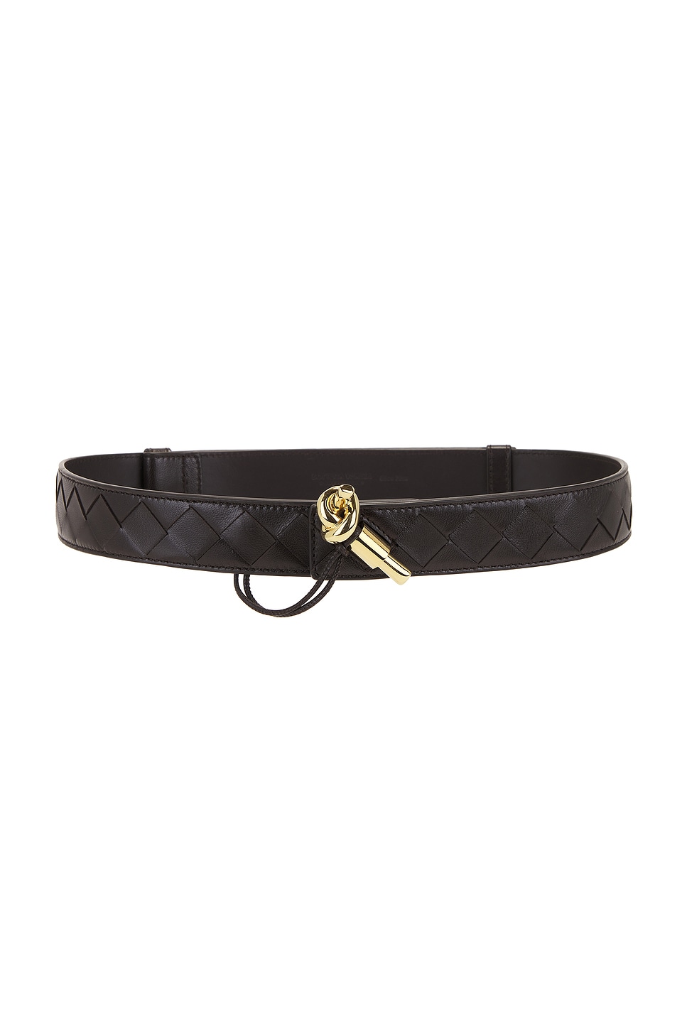 Shop Bottega Veneta Intrecciato Belt In Fondant & Muse Brass