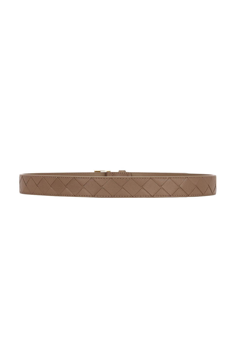 Bottega Veneta Intrecciato Belt In Pinecone & Muse Brass