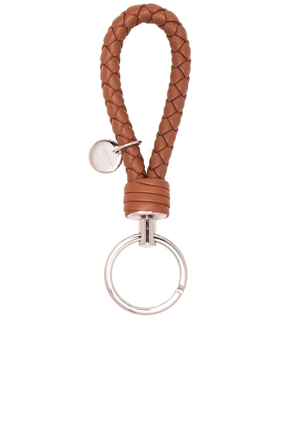 Image 1 of Bottega Veneta Leather Key Ring in Toscana