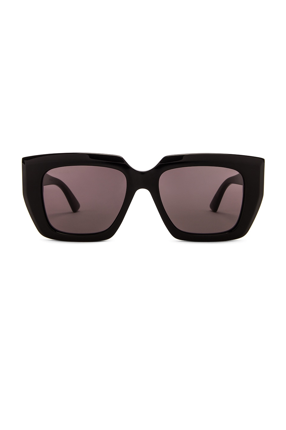 Classic Ribbon Square Sunglasses in Black