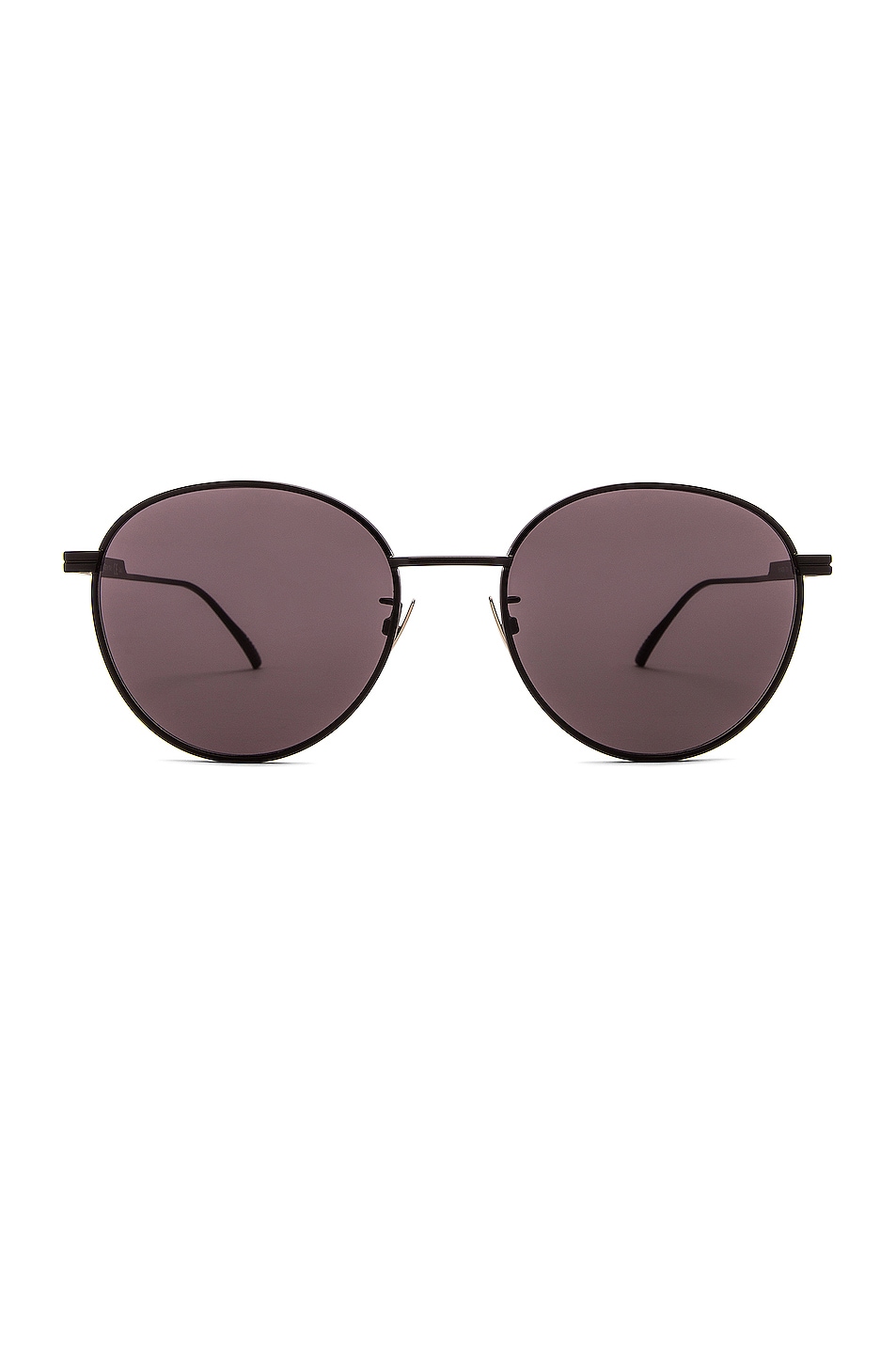 Image 1 of Bottega Veneta Metal Round Sunglasses in Semimatte Black