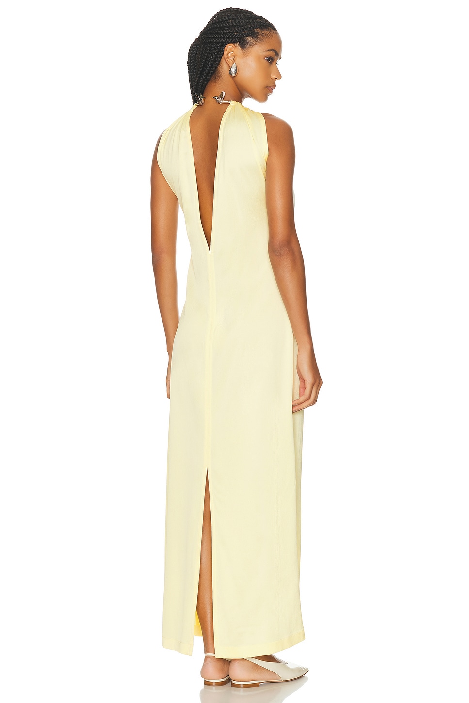Low Back Dress in Lemon
